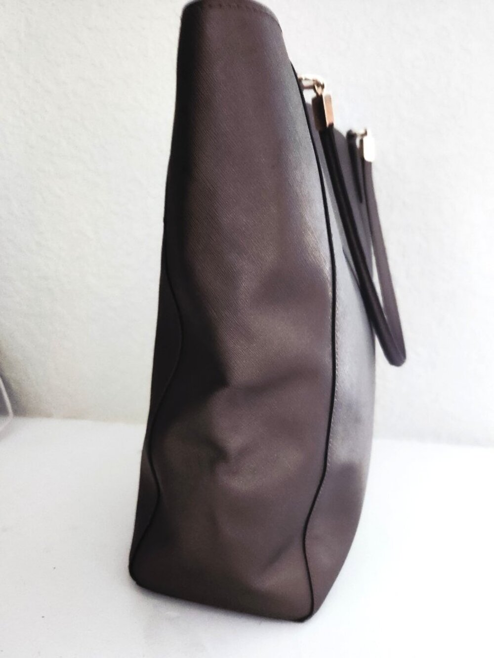 Euc Coach Madison Brown/Bronze Metallic Tote Bag Xl - Picture 7 of 15